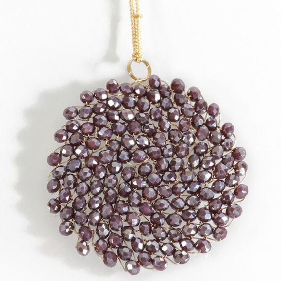 Jewelry - Plum Woven Bead Necklace